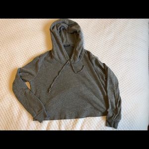 Brandy Melville Cropped Gray Hoodie
